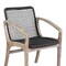 Armen Living Brighton Outdoor Patio Dining Chair in Light Eucalyptus Wood and Charcoal Rope 840254332386 - alternate 8